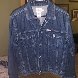 Calvin Klein woman  blue denim jacket size L